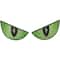 42" Lighted Green & Black Eyes Halloween Window Silhouette Decoration